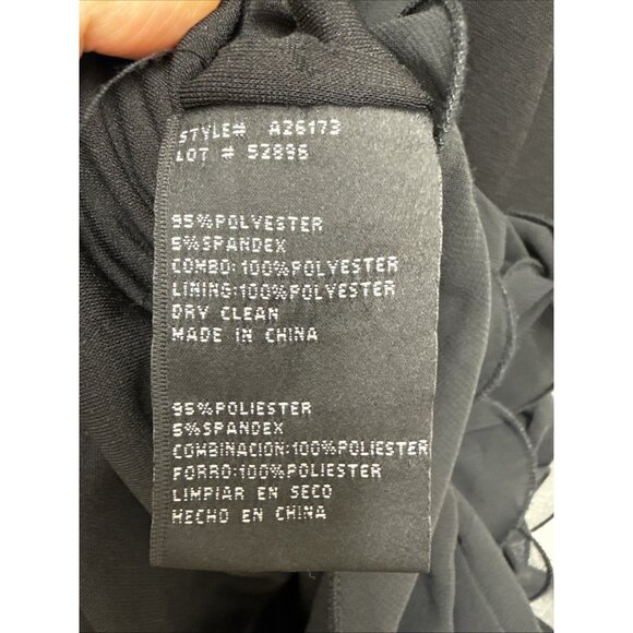 Betsy & Adam Size 4 Black Ruffle Asymmetric Halter Formal Prom Dress Gown $340 - Picture 12 of 12